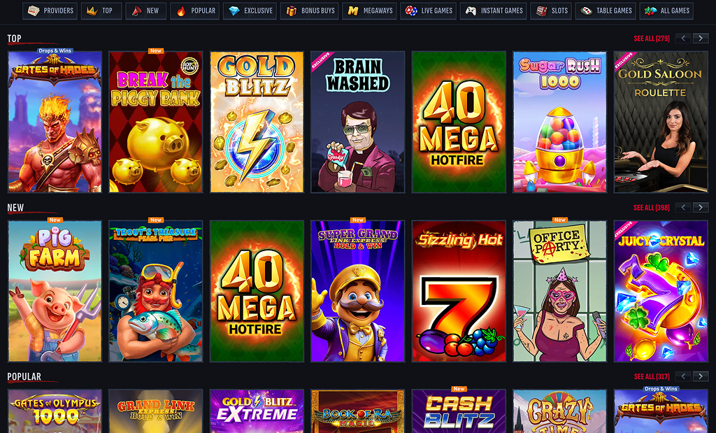 Top Slots & Tische im Mafiacasino